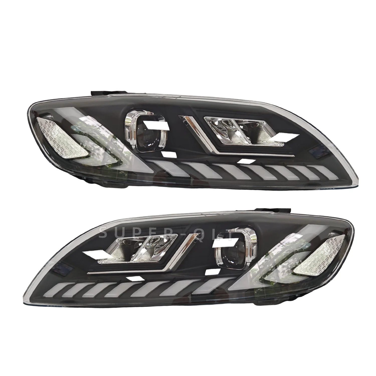 

Фары Audi Q7 2006-2015, обновленные светодиодные фары с динамическим указателем поворота, 2 шт.