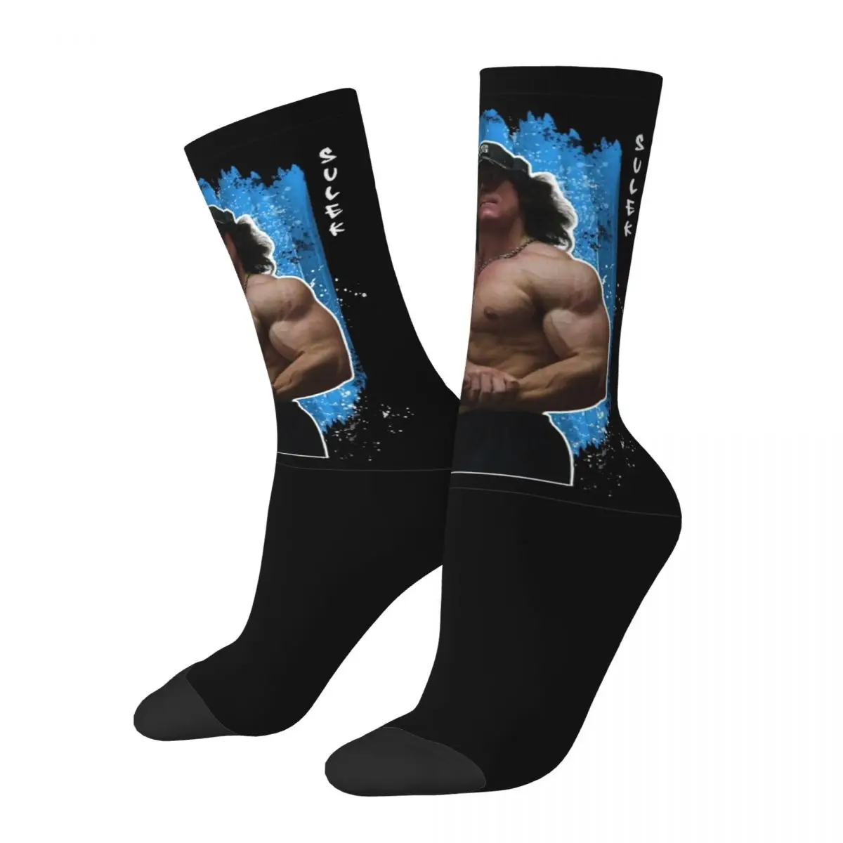 Retro Sam Sulek Aesthetic Motivation Sports Socks Polyester Long Socks for Women Men Breathable