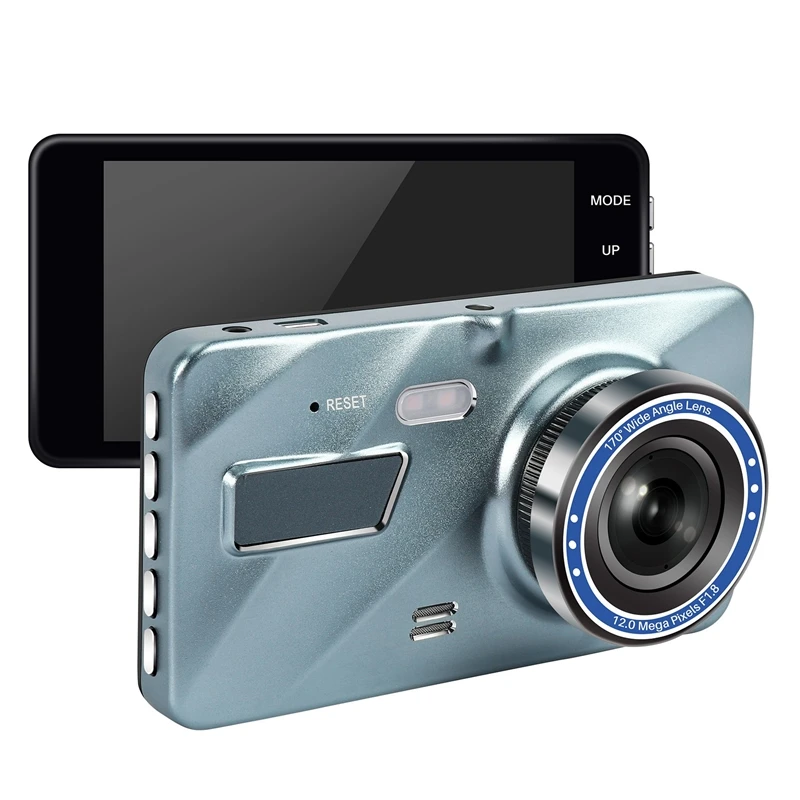 

4 Inch Car DVR Video Dash Cam 170 Degree HD 1080P Dual Lens Camera Night Vision Front Rear Recorder