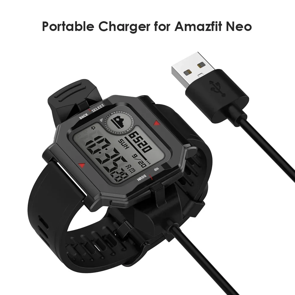 Portable Fast USB Charging Cable for Amazfit Neo A2001 Smart Watch 1m Wireless Magnetic Charger Device