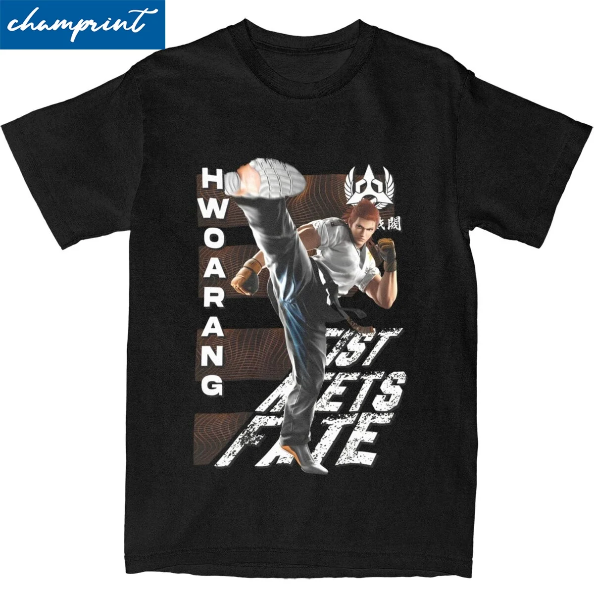 Tekken 8 Hwoarang Video Game Tshirt Men Cotton Tops Shirts Funny O-neck Short Sleeve