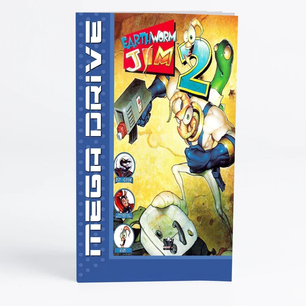 Earthworm Jim 1 y 2 para cartuchos de juego MD para consolas SEGA Mega Drive Genesis, tarjeta de juego con caja y manual, versión EUR, JAP, US