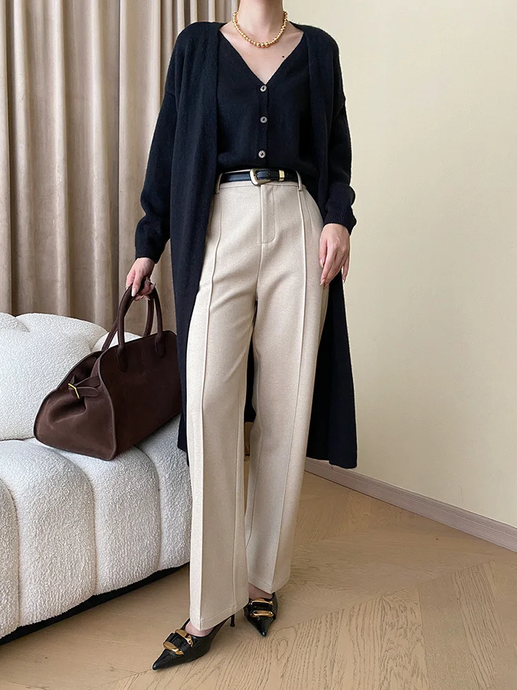 

Black Irregular Long Big Size Cardigan New V-neck Long Sleeve Loose Mid Body Women Fashion Spring Autumn O705