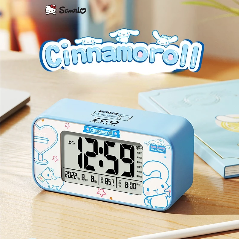 Sanrio Hello Kitty Kuromi My Melody Desk Digital Alarm Clock School Children Girls Dormitory Special Alarm Clock