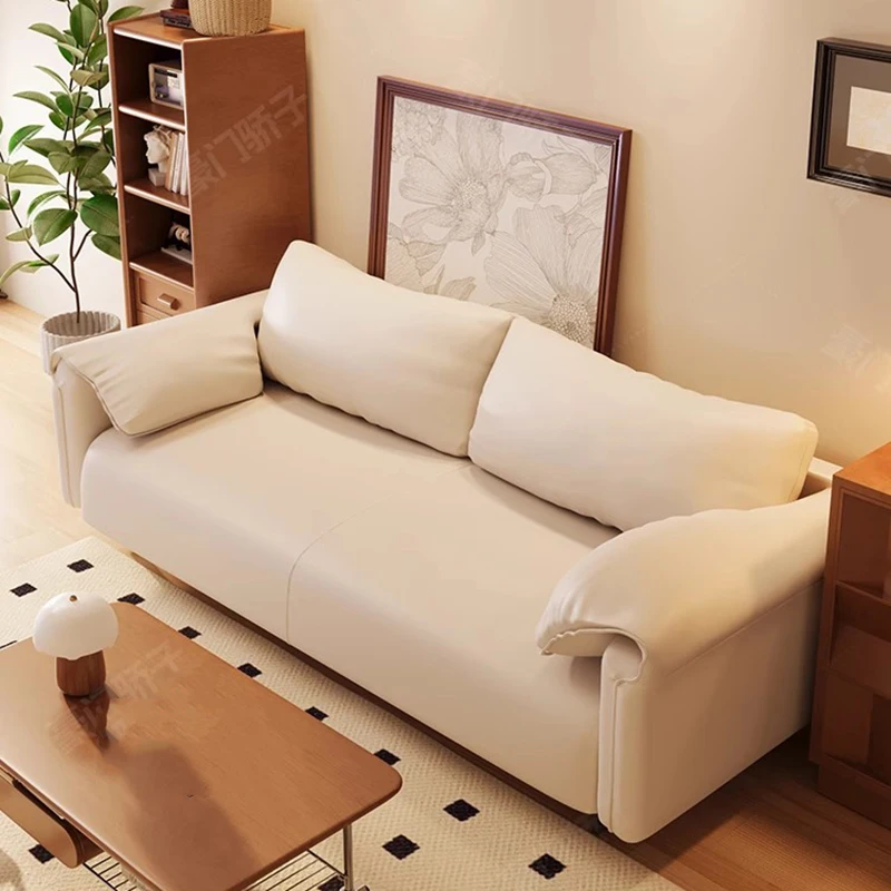귀여운 흰색 거실 소파 크림 구름 유행 빈티지 유니버설 전문 거실 소파 낮은 Divano 홈 인테리어