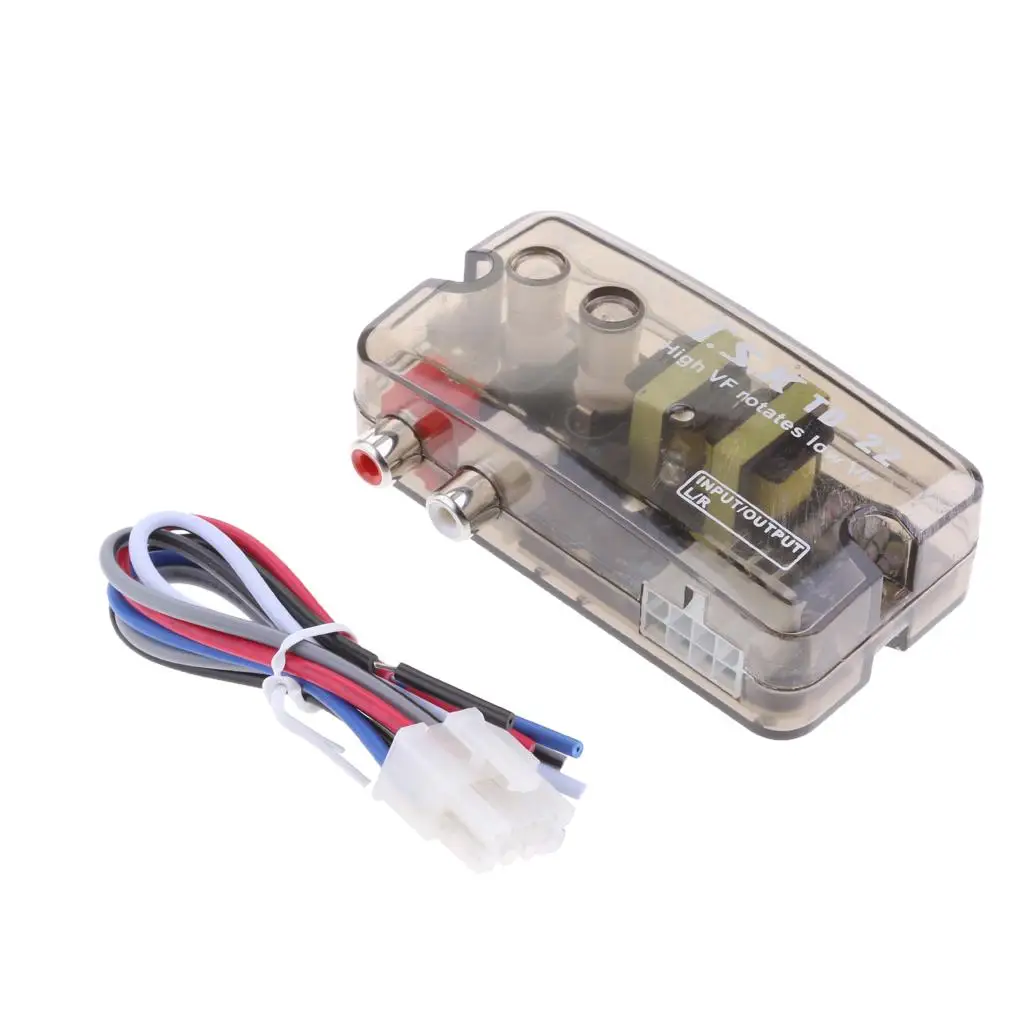 Speaker to RCA Converter High to Level Cable Car CD/Radio Amplifier