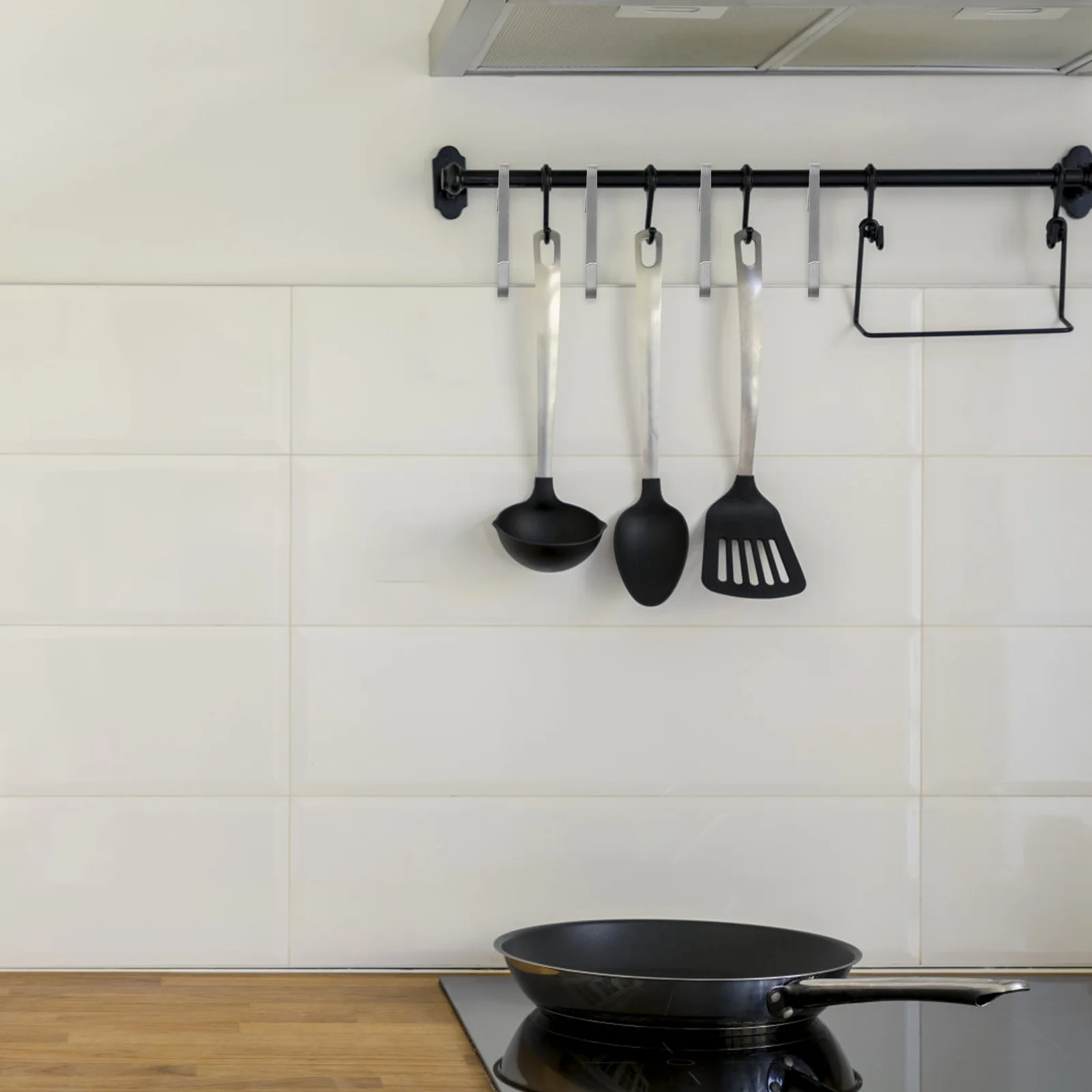 

20Pcs Stainless Steel Set Heavy Duty Wall Mount Wire Rack Towel Pot Clothes Hanger Organizer Wire Rack Hooks