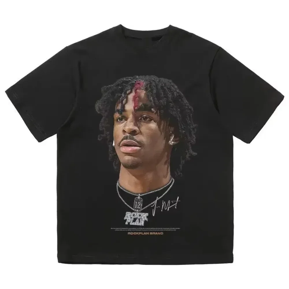 Summer Fashion Hip-Hop Basketball Face T-shirt Casual Trend Streetwear for Men And Women Youth Top