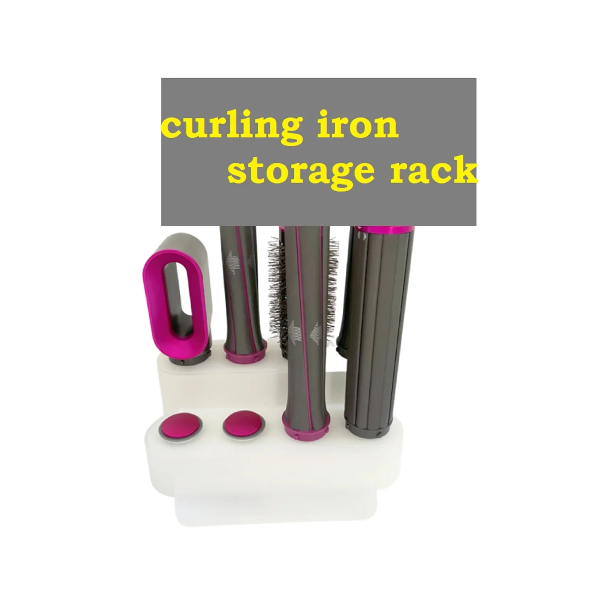 For Curling Stick Storage Rack Styler Bracket with Pre-Styling Nozzle Free Punching Desktop Storage Shelf