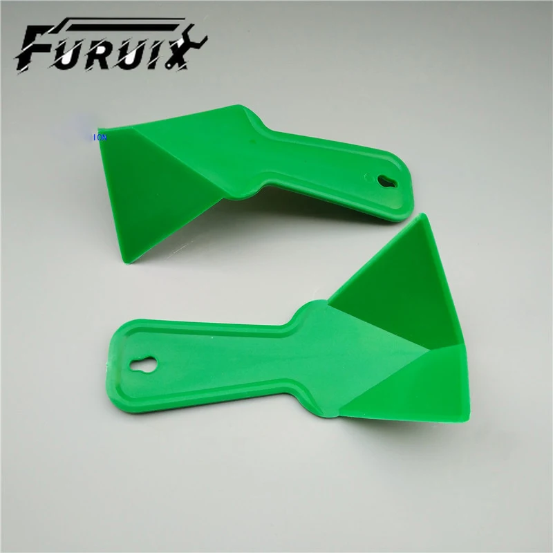 2pcs Plastic Putty Knives Finisher Cleaning Stucco Removal Builder Tool for Taping Drywall Wall Painting Green