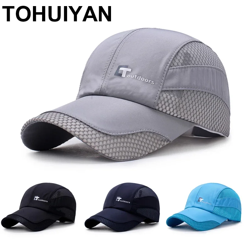 Hot Selling Summer Baseball Cap For Male Breathable Mesh Trucker Hat Quick Drying Running Hats Female Outdoor Casual Sports Caps