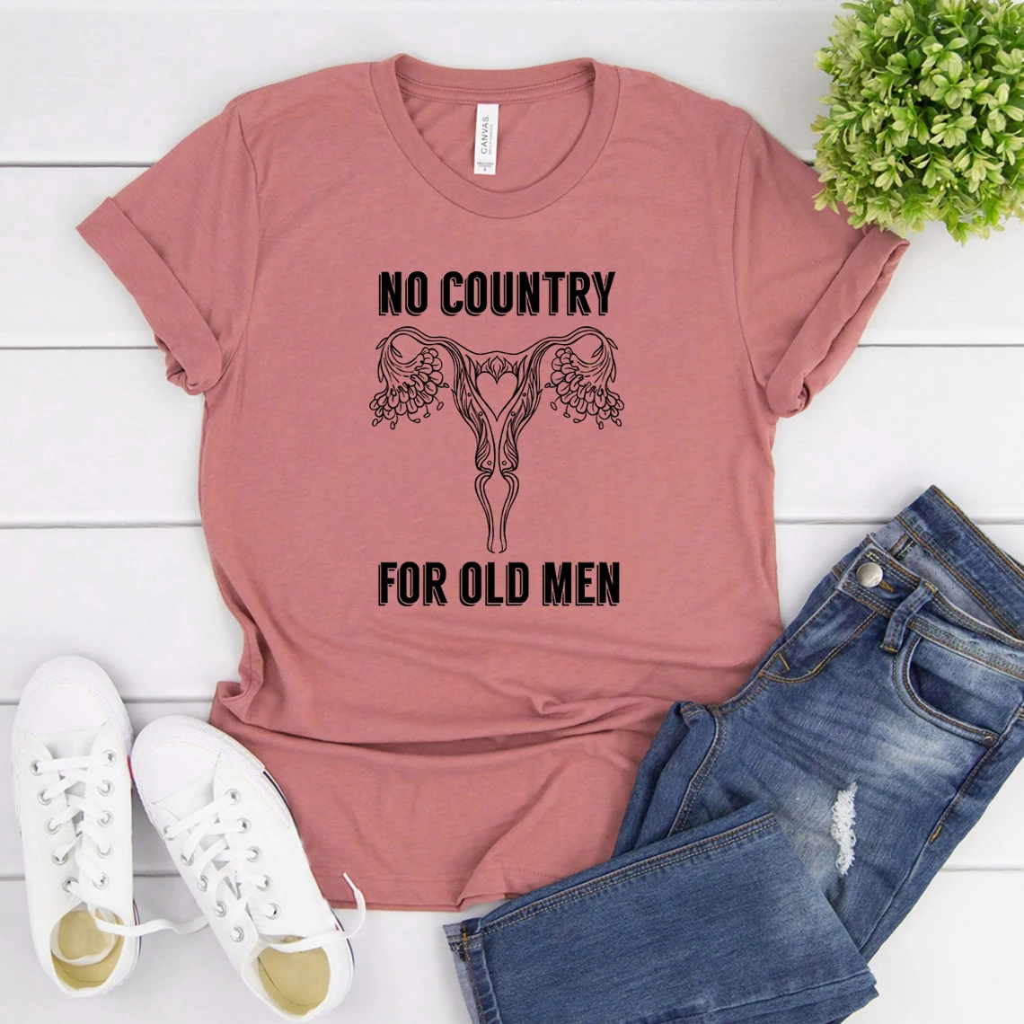 No Country for Old Men T-shirt Uterus Pro Choice T Shirt Women Feminist Tee My Body My Choice Tshirt Abortion Rights T-Shirt Top