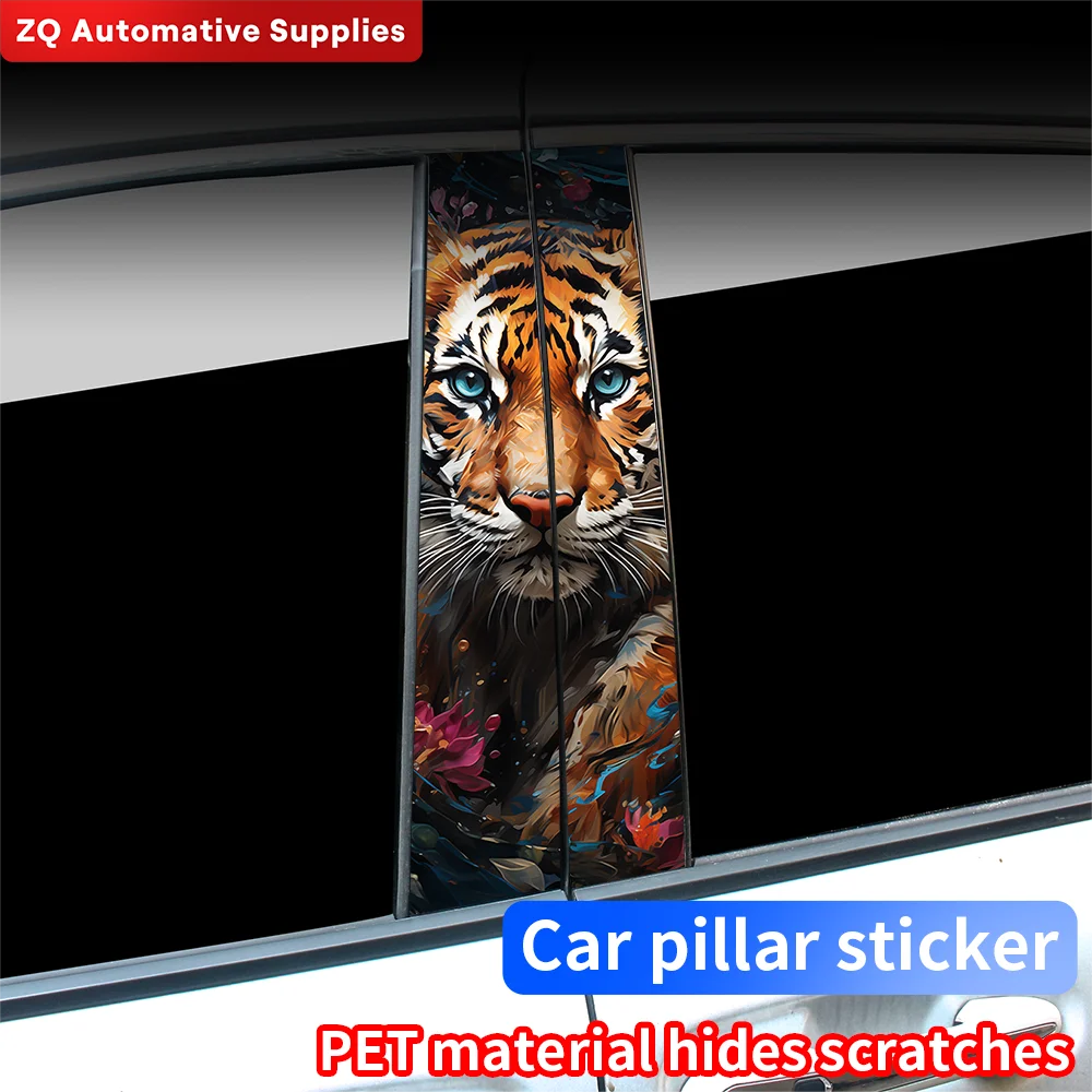 

Cool Tiger Car Stickers Car Doors Pillar Waterproof Decoration Cover Scratches DIY Auto B-Pillar Sunscreen Vinyl Decals