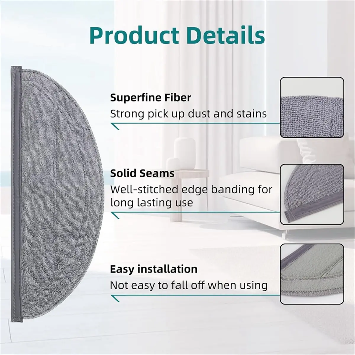 Reusable Mop Pads for Q10 S5 Q10 S5+ Q10 Q10 + Q10V Q10V+,Microfiber Washable Mop Cloth,Replacement Parts