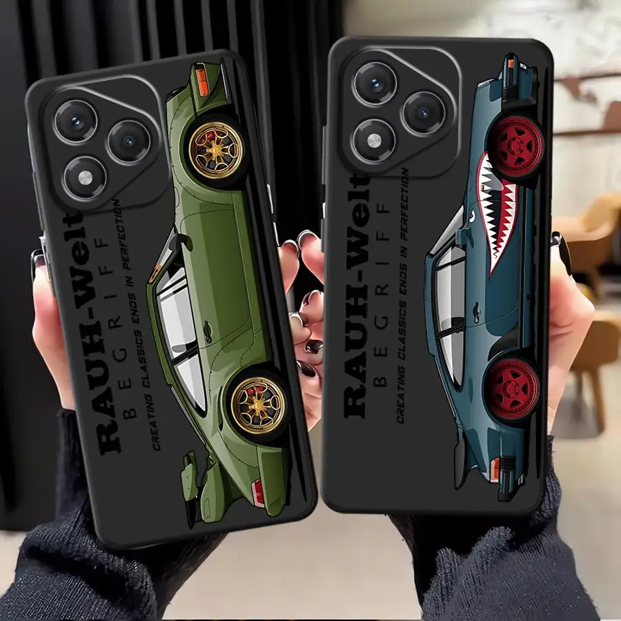 JDM طوكيو الانجراف سيارة رياضية كول الحال بالنسبة الشرف X7 8X X9c X9a X7a X8 X9 70 90 لايت لينة عودة غطاء الهاتف #1