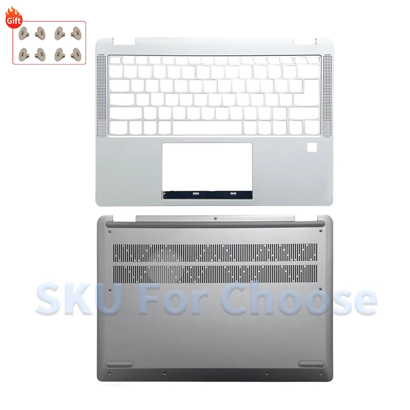 Серебристая новая сменная крышка для Ideapad Flex 5 14ALC7 14IAU7 82R9 82R7, чехол для ноутбука, задняя крышка ЖК-дисплея/подставка для рук/нижняя часть