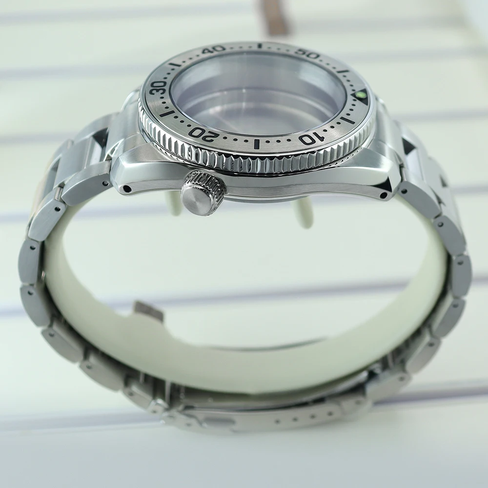 42mm Stainless Steel Watch Case Strap Set Sapphire Crystal For Seiko NH35 NH36 NH34NH38 4R36 Movement Modified Watch Accessories