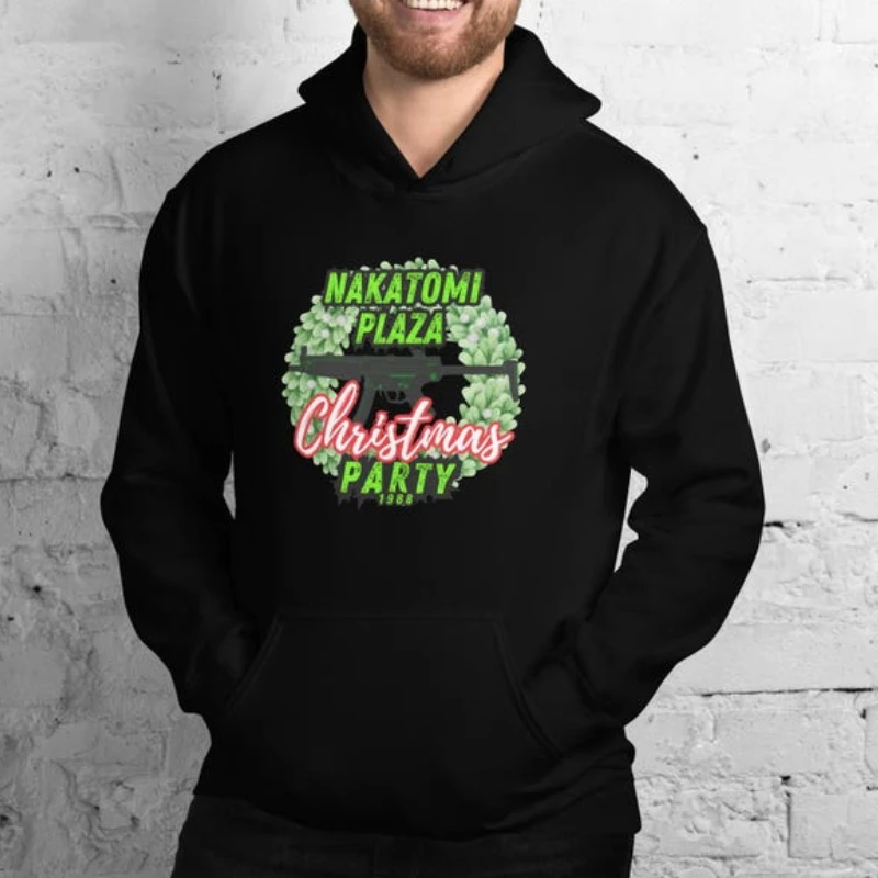 Christmas Party Nakatomi Plaza Hoodie Harajuku Streetwear Men Hoodies Sweatshirt Pullover Long Sleeve Winter Hoody Vintage Tops