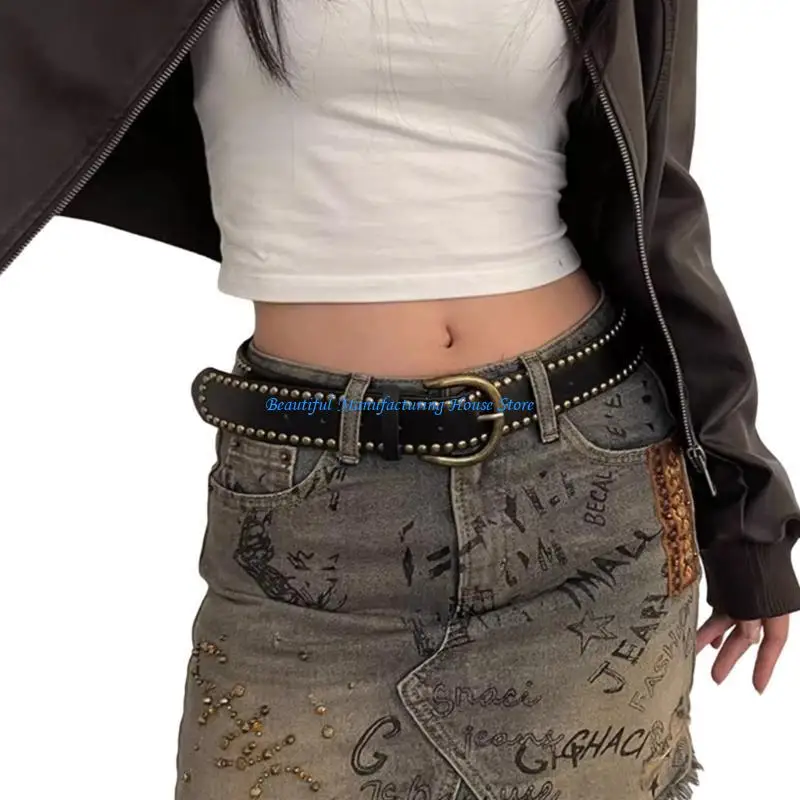 

E56A Harajuku Hot Girls Waist Belt with Adjustable Buckle Universal Ladies Coat Dress Waistband Graceful Skinny Waist Belt