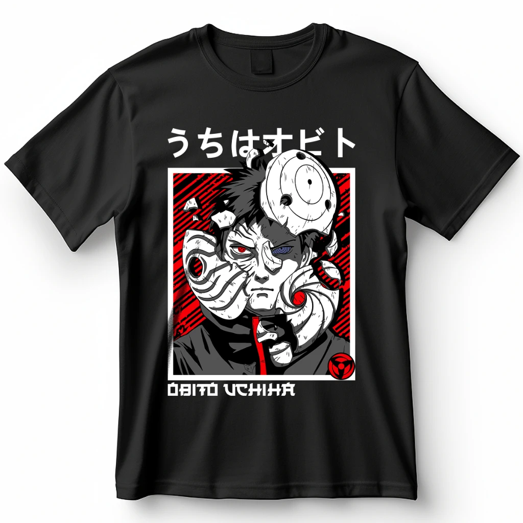 

Японское аниме Наруто Учиха Обито Мужчины Женщины Летняя футболка Harajuku Винтаж с коротким рукавом Свободный оверсайз Повседневный комфортный топ Y2k