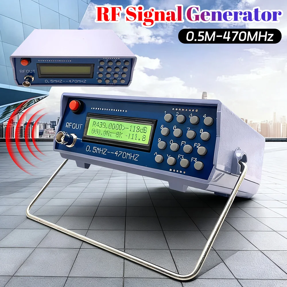 0.5M‑470MHz RF Signal Generator FM Intercom Generator Frequency Signal Source Signal Generator for FM Radio Walkie-Talkie Debug