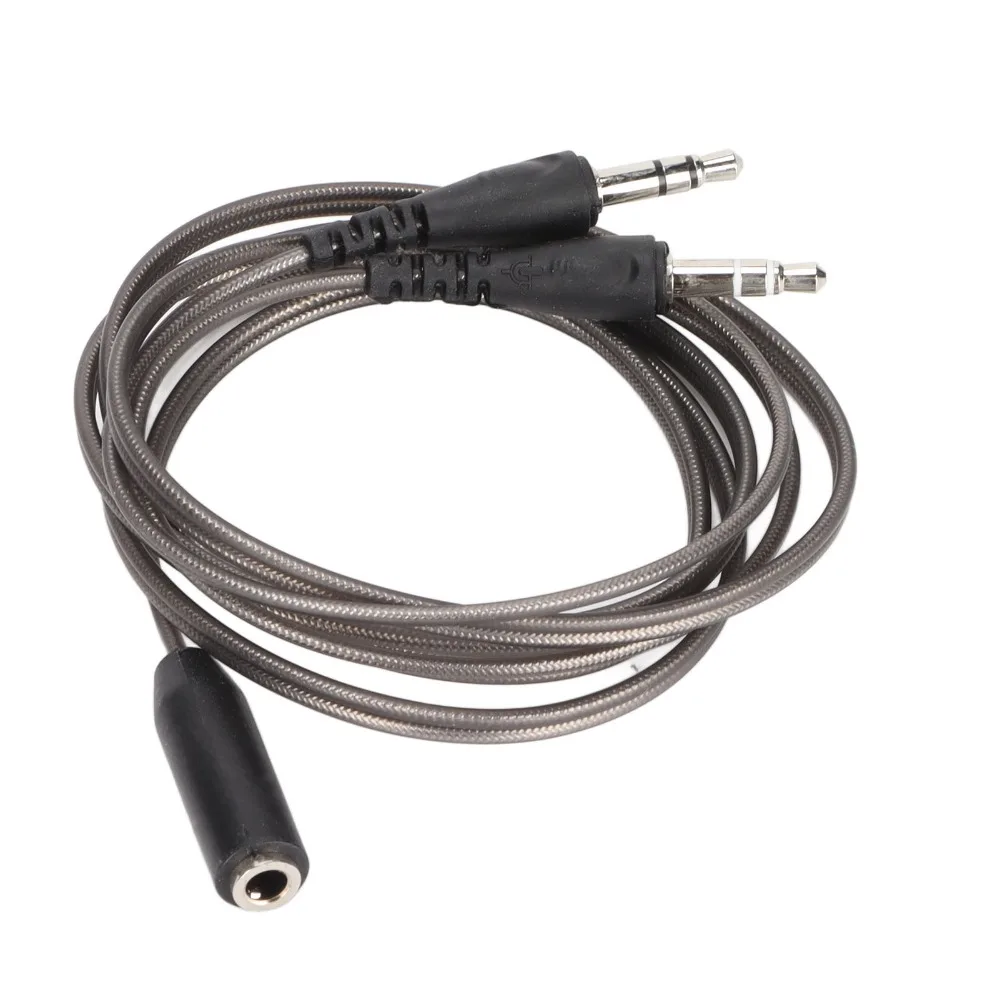 2PCS 3.5mm Female To Dual Male Headphone Splitter HiFi Stereo Noise Reduction Mic Y Splitter Cable Mic Earphone Splitter for PC