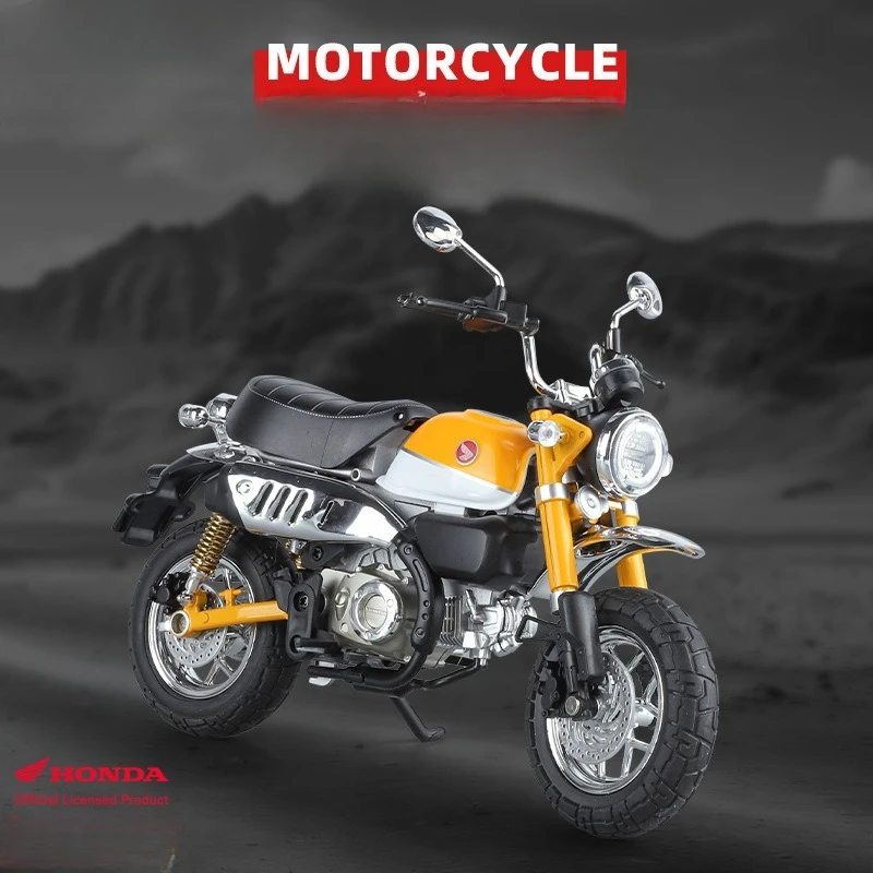 Simulation 1/9 Honda Monkey Alloy Motorcycle Model Ornament Diecast Metal Toy Vehicle Boy Birthday Gifts Collection Miniature