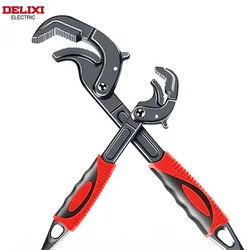 DELIXI ELECTRIC Adjustable Wrench Multifunctional Large Open Pipe Wrench Bathroom Stainless Steel Universal Adjustable Wrench