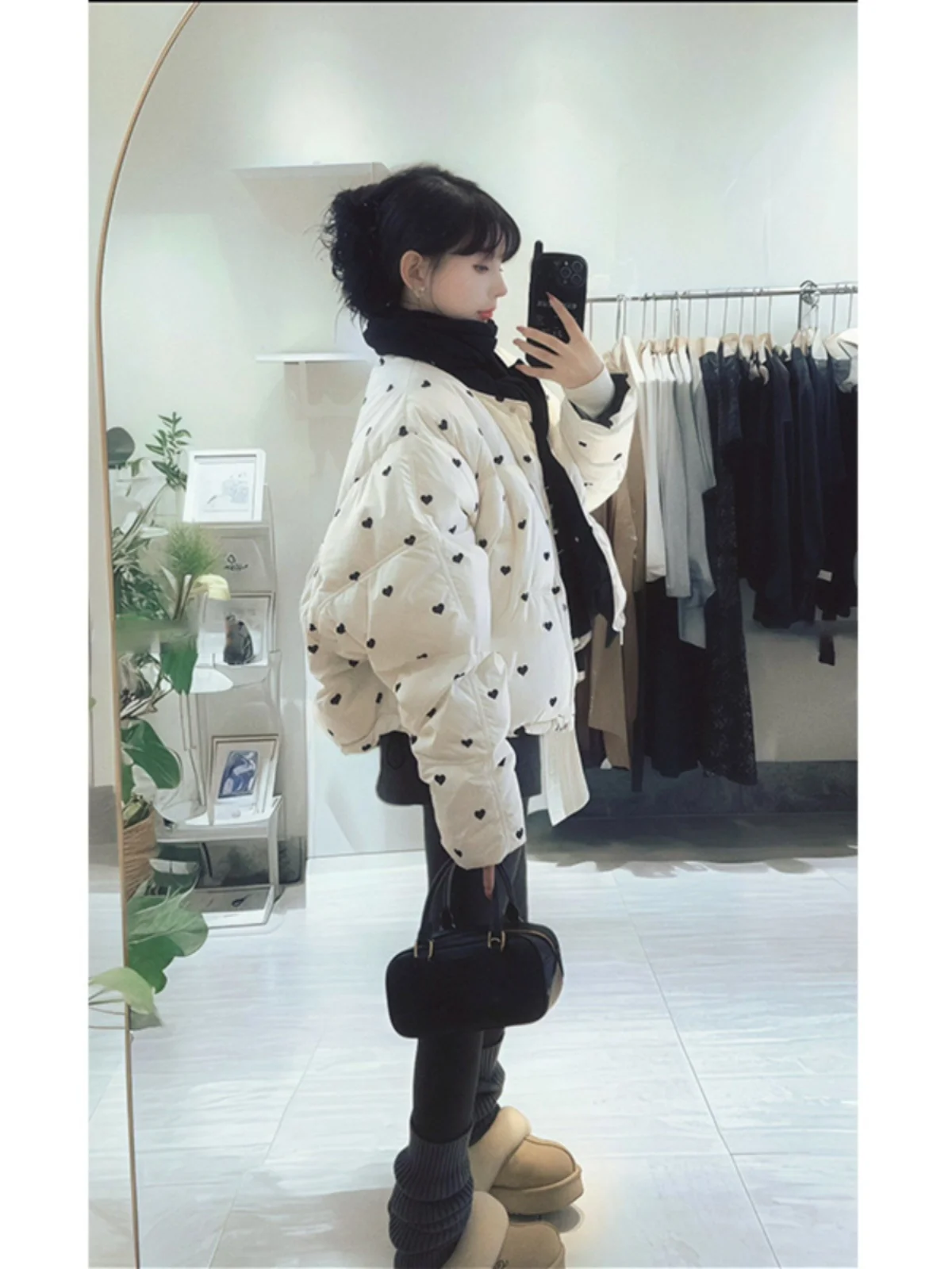 Ele ort Puffer Jaet Casacos femininos de inverno novo Sle Faionable High-End Feeling Ci Casual Love P...