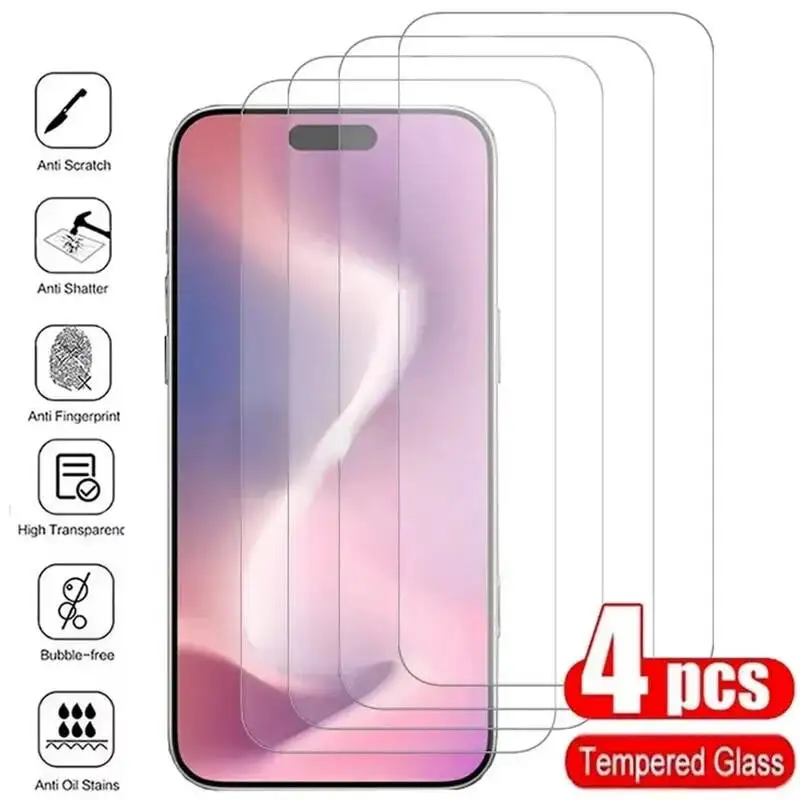 4PCS Tempered Glass Galaxy Screen Protector For Samsung S24 Ultra S22 S23 S25 S26 Plus Protective Film