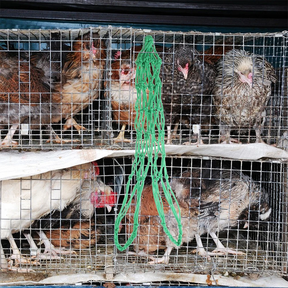 

2pcs Livestock Feeding Mesh Bag Cattle Net Goat Horse Hay Feeder Chicken Hanging Sheep Slow Feed Hay Net Thickened Nylon Weather