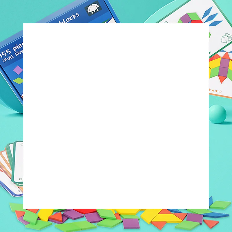 

155 Pcs Wooden Pattern Blocks Gift Geometric Shape Pattern Set Pattern Block Activity Puzzles For Kids