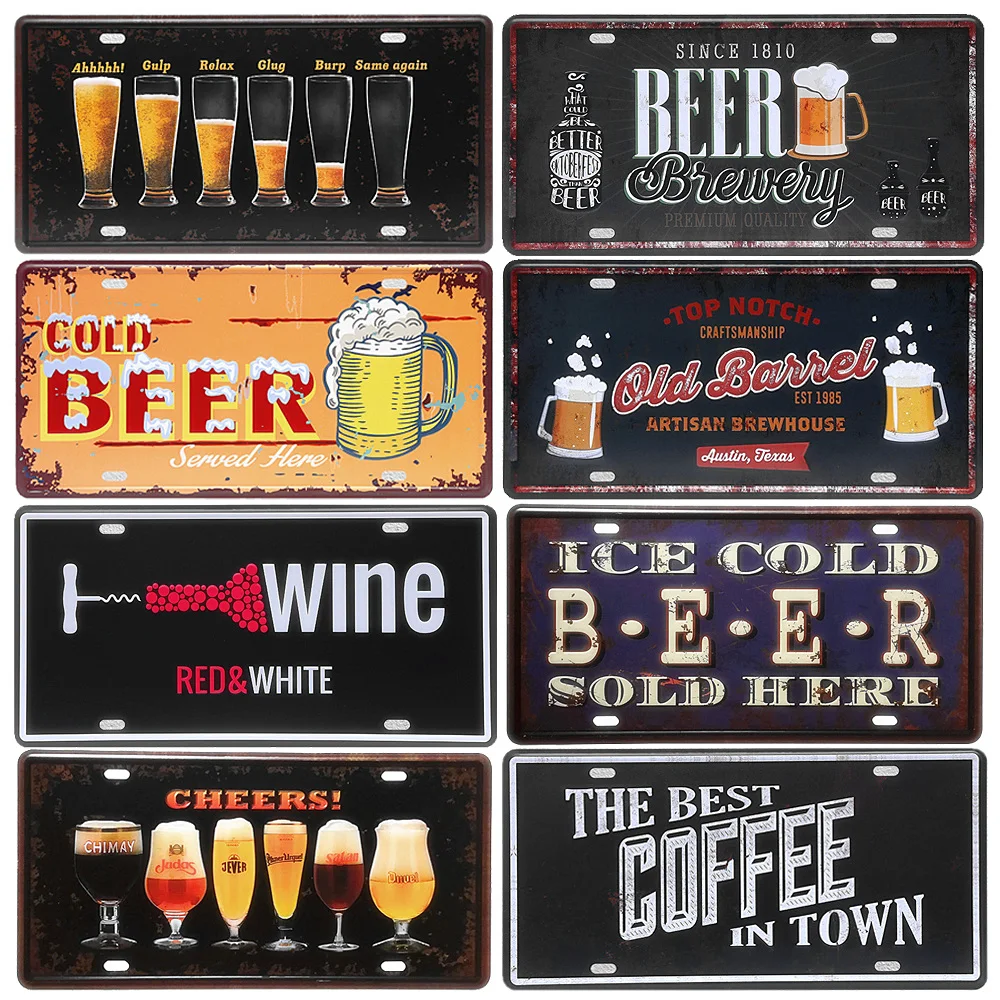 SUMMER BEER Car Plate Vintage Metal Tin Sign Bar Pub Club Tavern Home Decor Wall Stickers Art Poster Painting Free Shipping A617