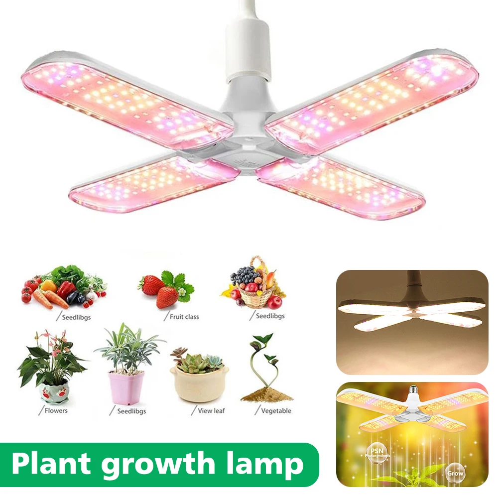 

24W 36W 48W Foldable LED Plant Grow Light Full Spectrum E27 Phytolamp Bulb for Indoor Plants Flower Seedling Grow Lamp AC85-265V
