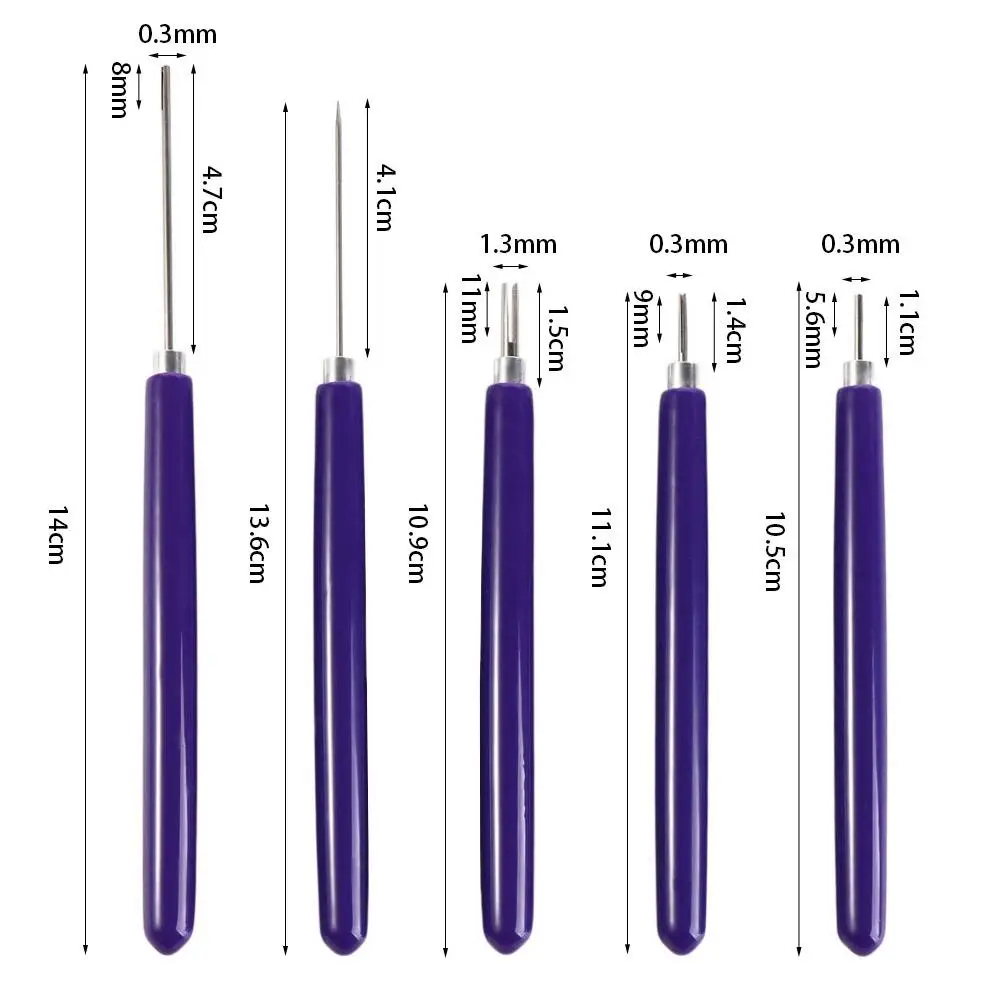 12PCS Quilling Slotted Pen Paper Quilling Tools Paper Curling Multi Size Quilling Needle Kit Paper Craft Paper Quilling Pen