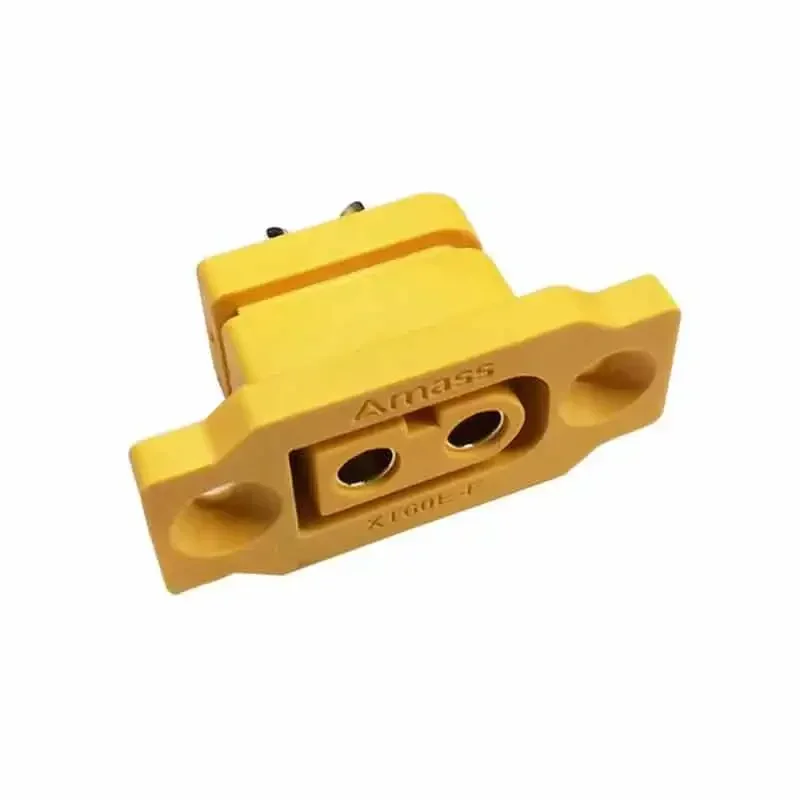 XT60E Female Connector with Fixed Seat XT60 Copper Gold-plated Adaptation Aircraft Model Plug Socket for RC Models Multicopter