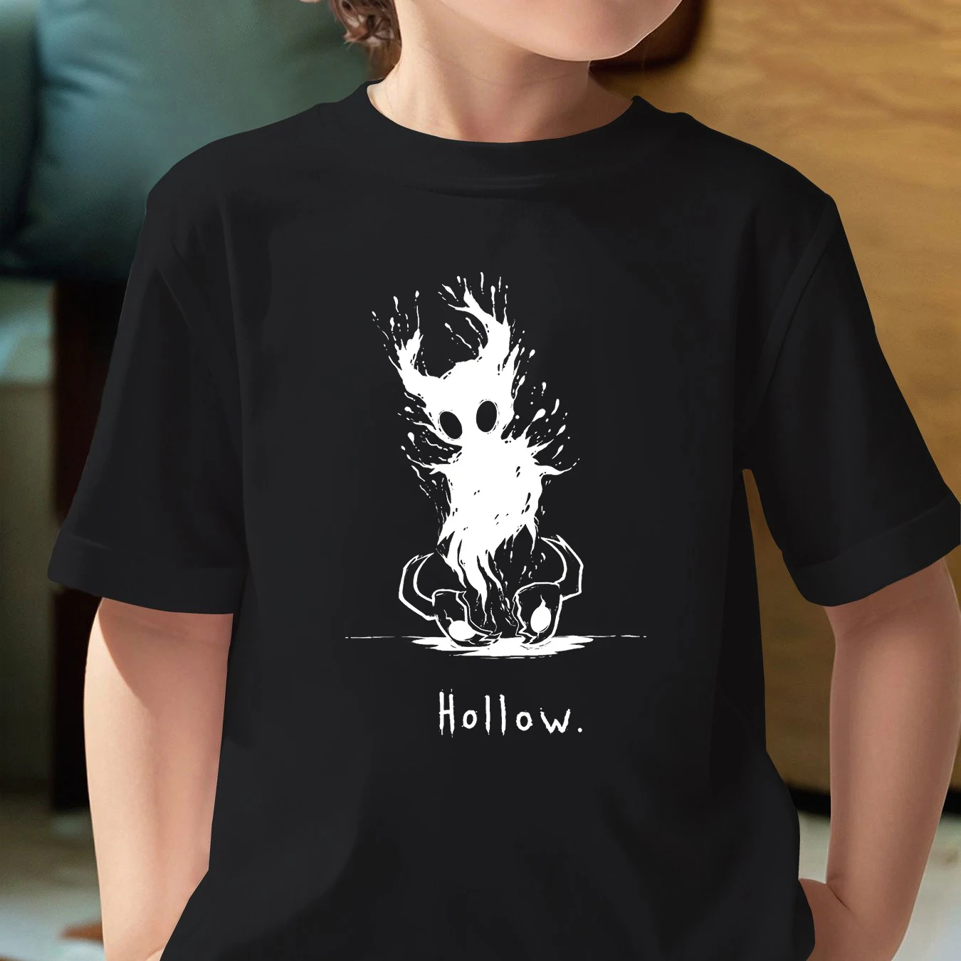 Hollow Knight Spiel Cartoon Sommer-Shirt Herren T-Shirt Damen T-Shirt Jungen Top Kinder Eltern-Kind Baumwolle Kurzarm Kinder T-Shirt – Detail 9