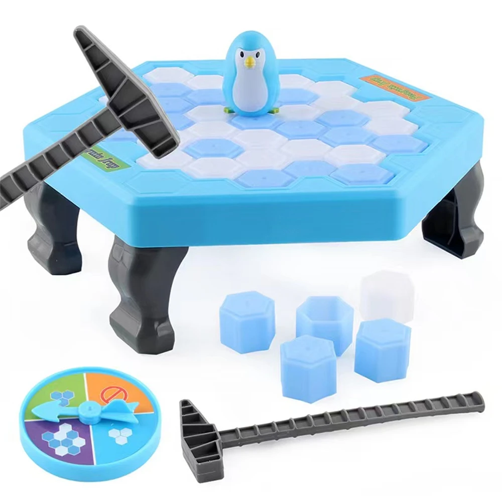 Mini Kids Save Penguin Ice Block Breaker Trap Toys Funny Parent Children Kids Table Game Kids Adult Toy Stress Reliever Decor