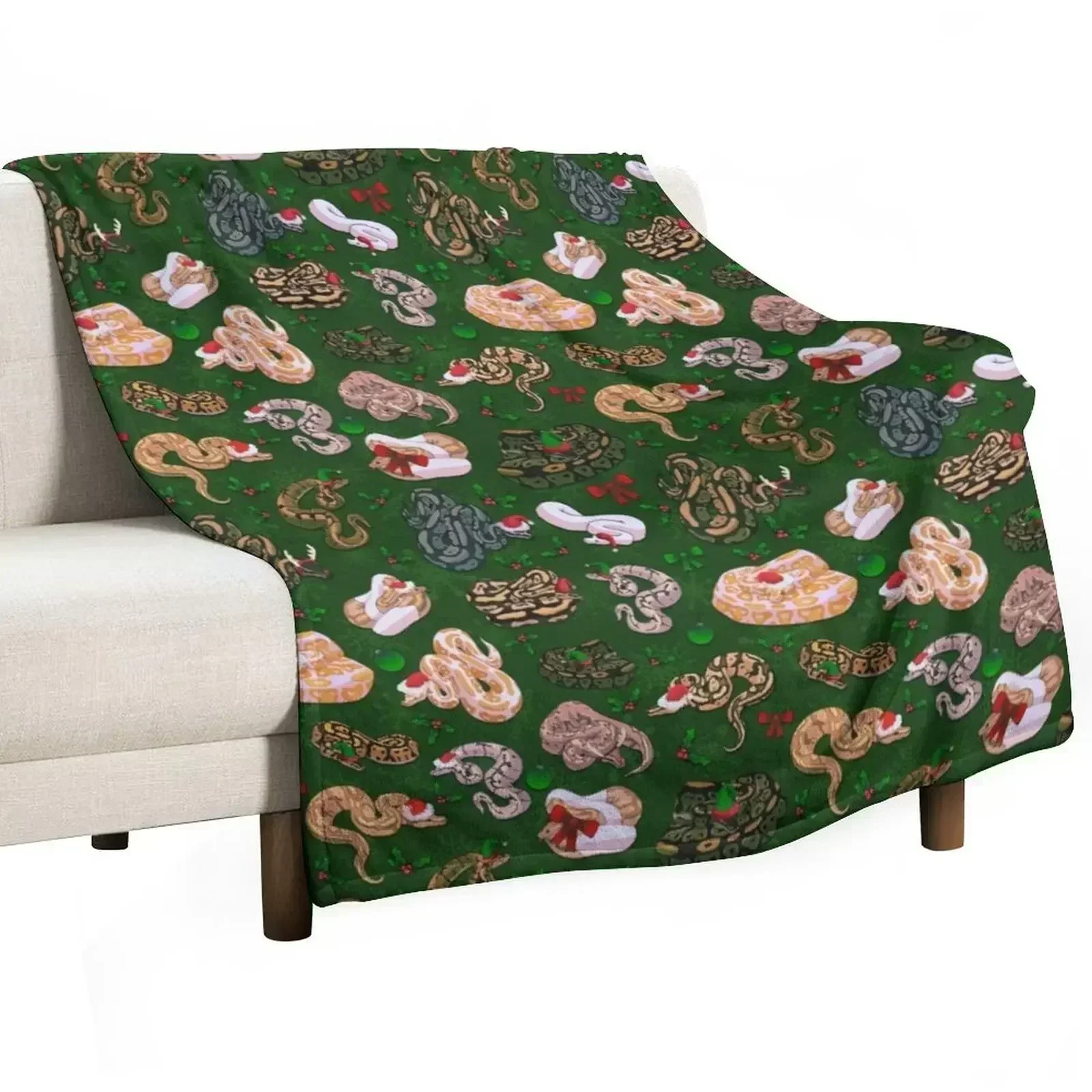Ball Python Morph XMas Holiday Throw Blanket Sleeping Bag decorative Quilt Decorative Throw Sofa Quilt manga Blankets
