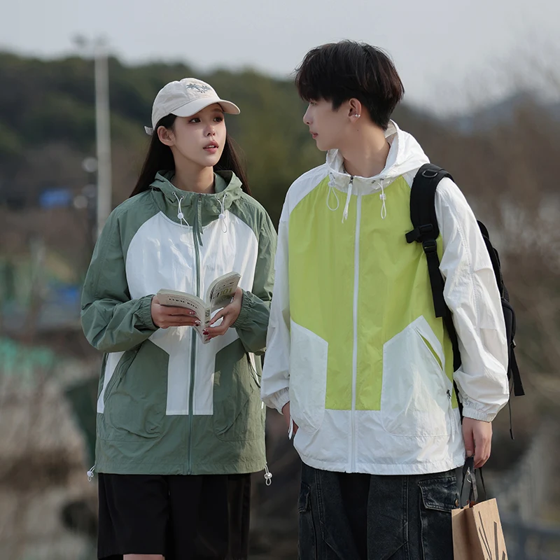 New Summer Fashionable Leisure Versatile Sunscreen Clothes For Teenagers Couple'S Loose Men'S Outdoor Hooded Uv Protective Coat