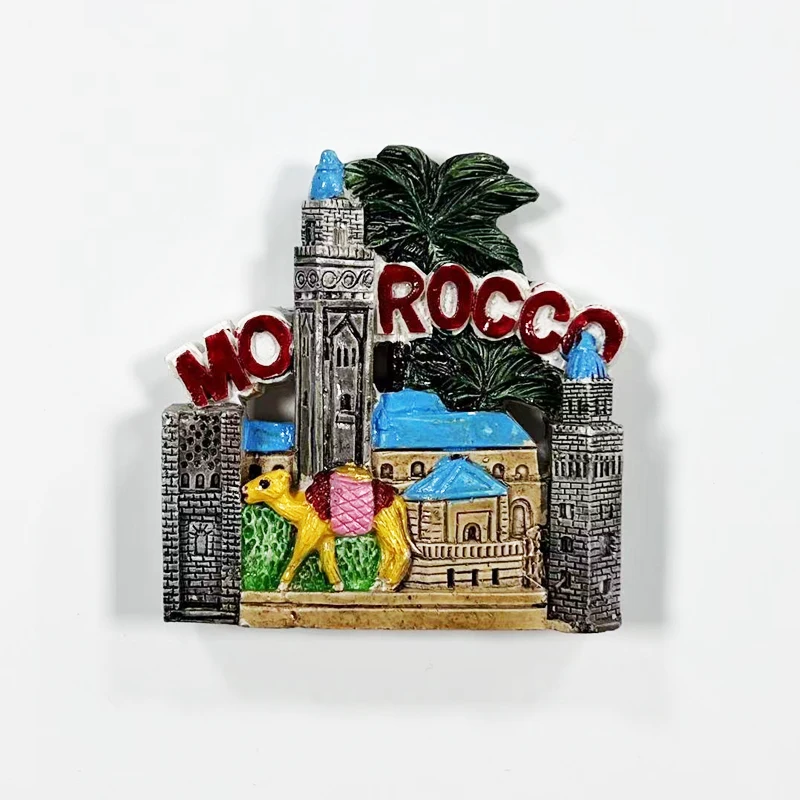 

Morocco World Travel Souvenirs 3D Magnetic Refrigerator Stickers, Kitchen Home Decorations, Camel Travel Gifts