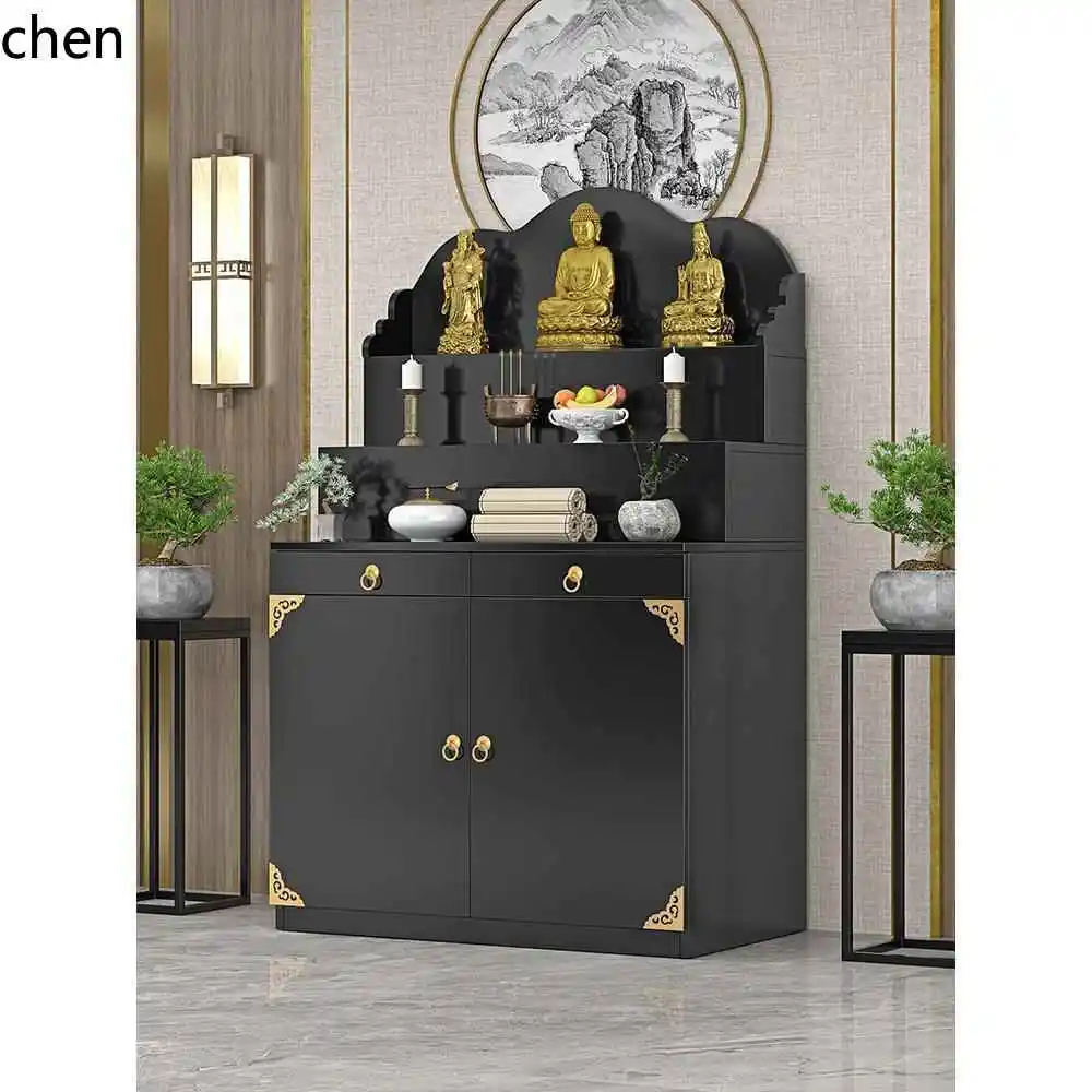 YFY   Buddhist Altar Table Chinese Style Solid Wood Shrine Worship Table Small Buddha Incense  Offering Table