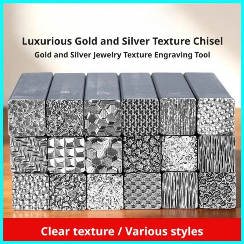 1PCS Jewelry Tool Metal Texture Design Stamp Metal Stamping Tools Leather Silver DIY Ring Bracelet Craft Carving