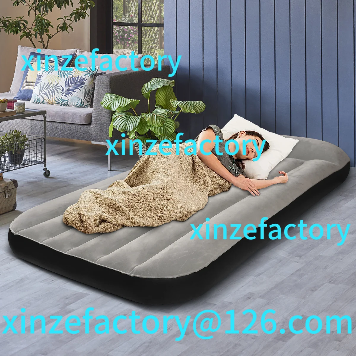 

Customizable Standard Pillow Rest Classic Air Mattress With Internal Pump Foldable Storage Suitable For Home Camping