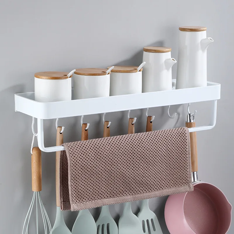 No Drill Bathroom Shelf Shelves Shampoo Shower Storage Rack Kitchen Holder Toilet Kitchen Organizer Bathroom Accessories Set