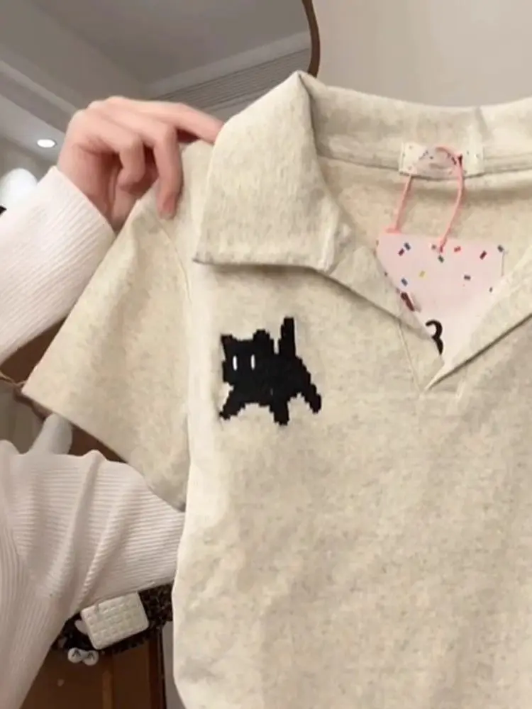 

Новая летняя стильная облегающая женская футболка с принтом, универсальная и уникальная, из чистого хлопка, с V-образным вырезом, с коротким рукавом