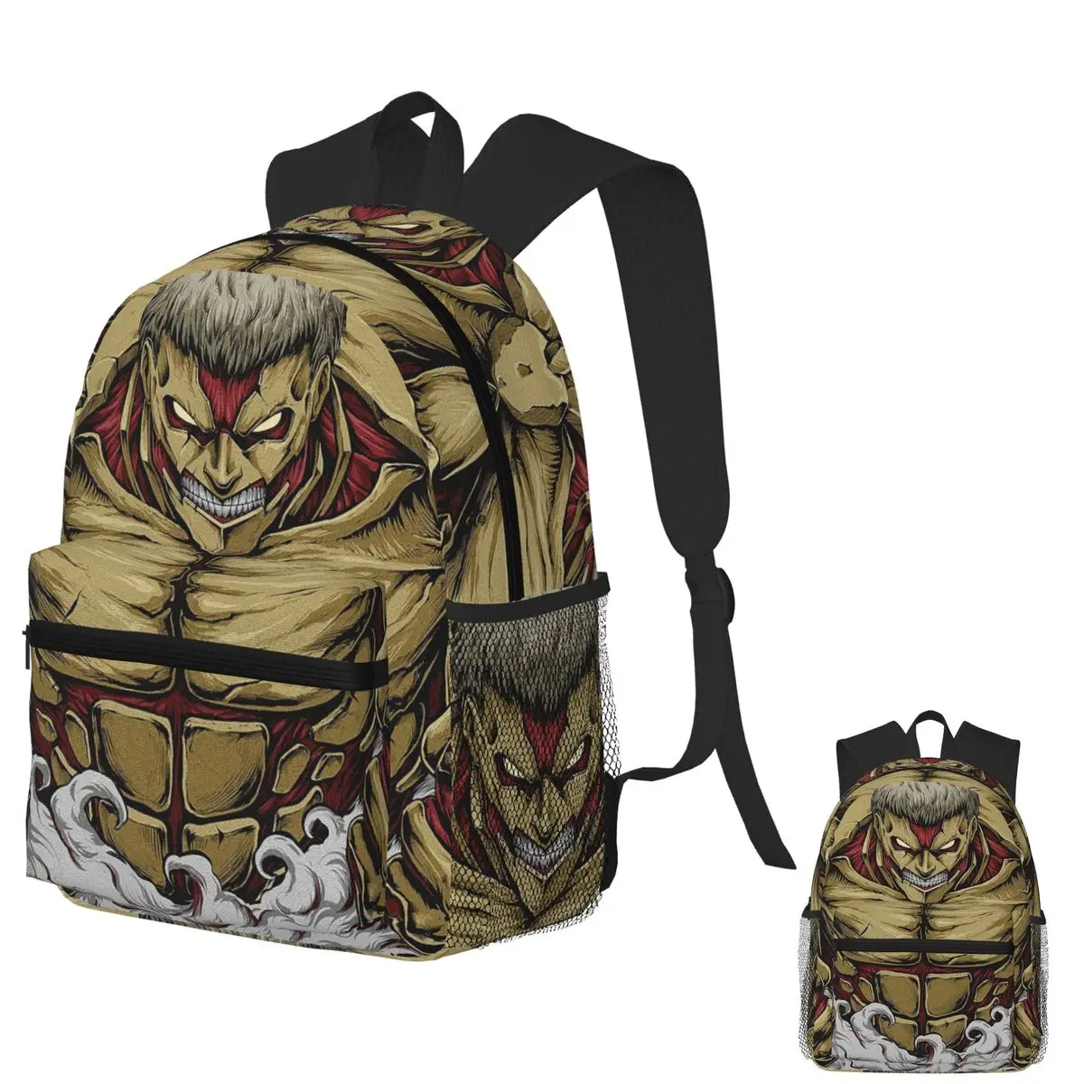 

Аниме Атака Титанов Броня Титан Студенческий рюкзак Школьная сумка Походный дорожный рюкзак для мальчиков и девочек Модная сумка для книг Сумки на плечо