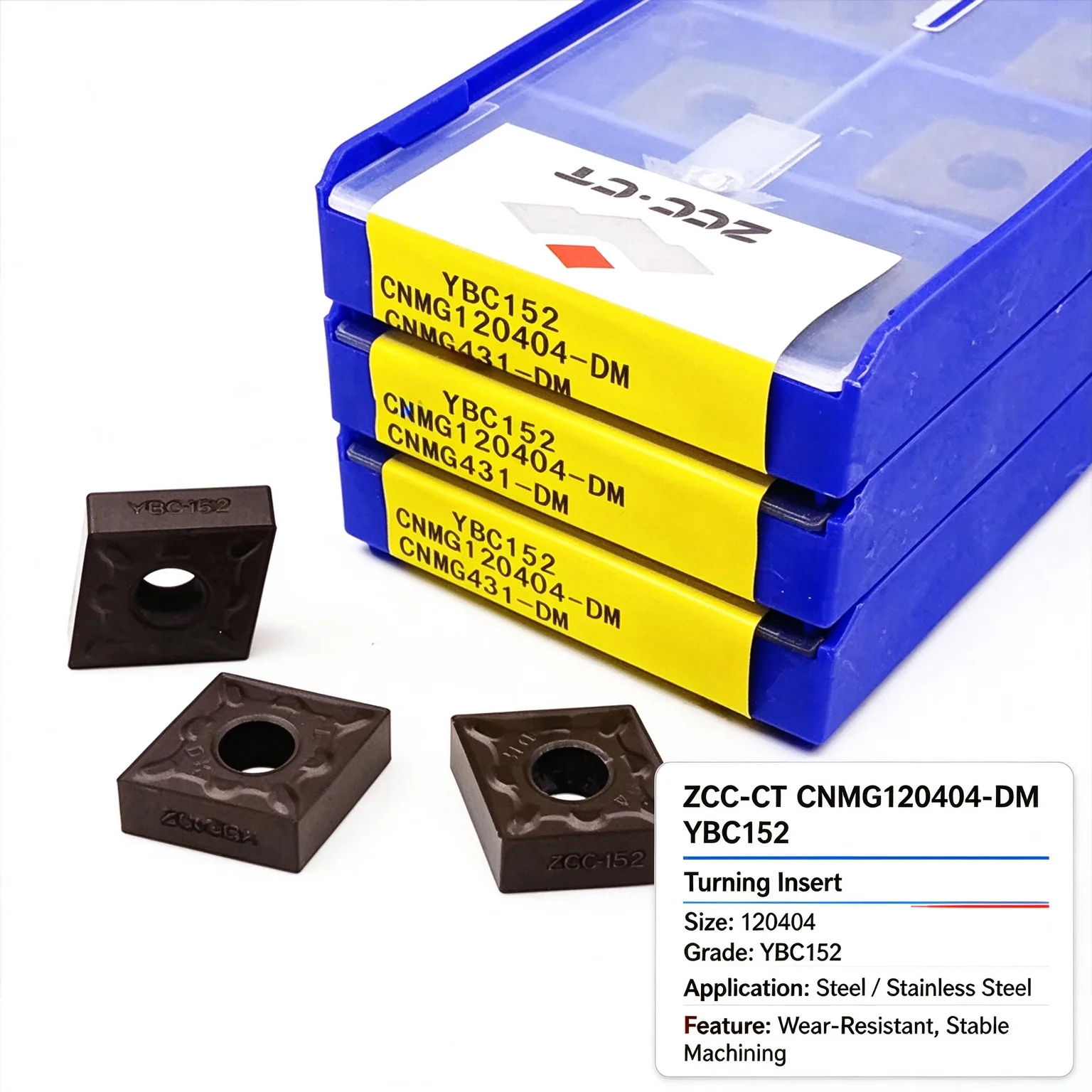 ZCC.CT CNMG431 CNMG120404 YBC251 YBC252 YBG205 YBG202 YBD152 YBM251 Carbide Insert CNMG Insert