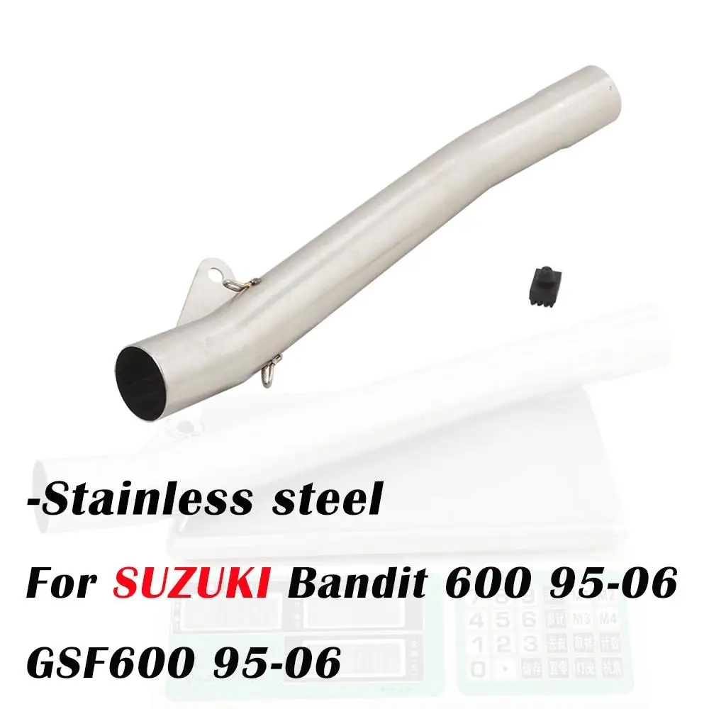 For Suzuki GSF600 Bandit 600 1995-2006 Motorcycle Exhaust Mid Link Pipe Muffler Escape Stainless Steel Connecting Tube 1998 2002