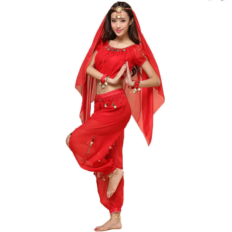 Women Belly Dance Costume Long Trouser Tribal Pants Indian Dance Bollywood Professional Oriental Egypt Dancewear Dress for Adult